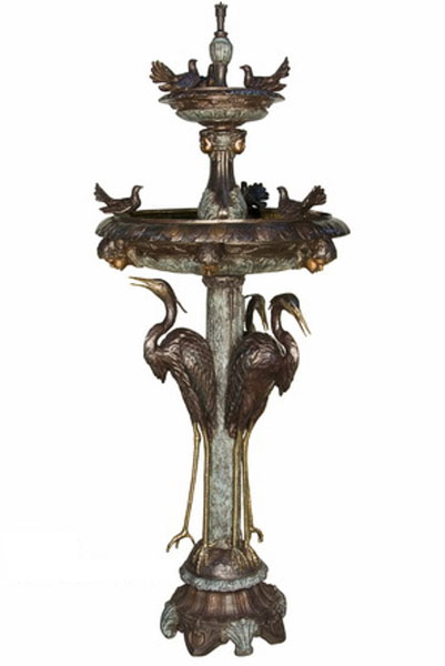 Large Bronze Fountain with Pool